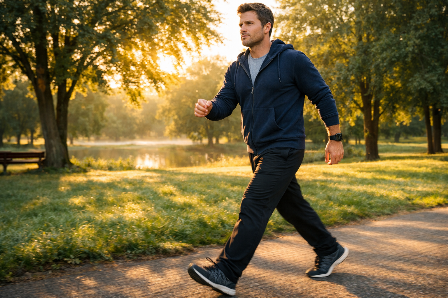 Активна ранкова прогулянка в парку