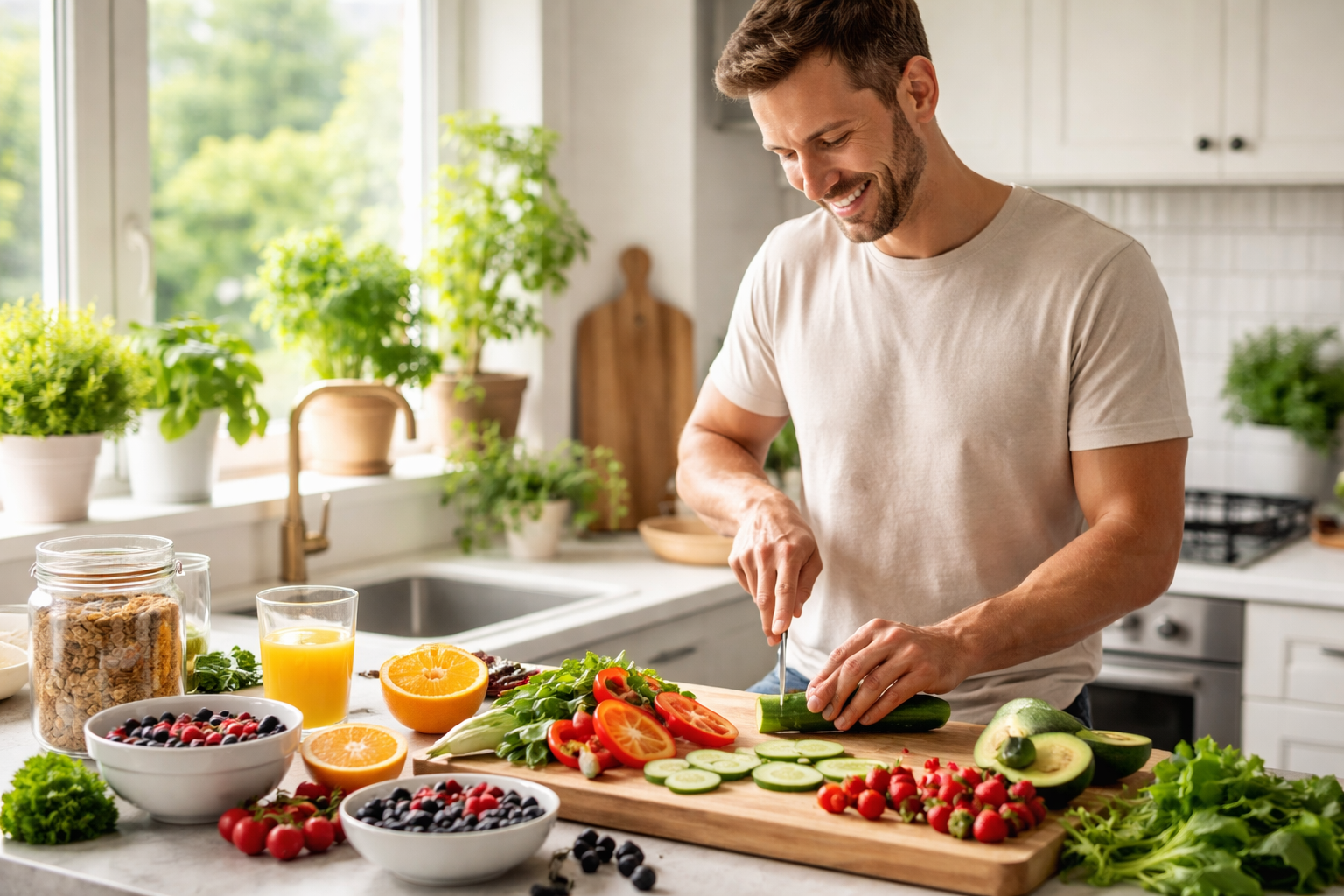 Приготування здорового сніданку на сучасній кухні